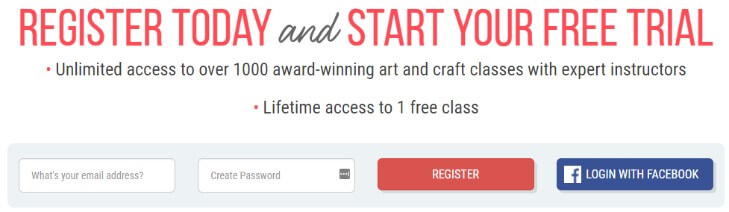 Creativebug - регистрация на сайте