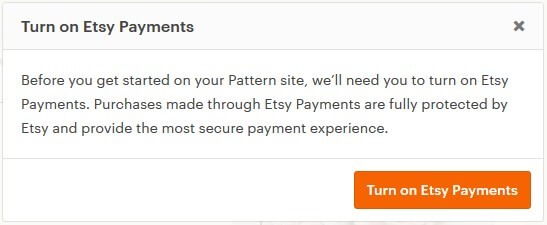 Etsy Pattern работает только с Etsy Payments