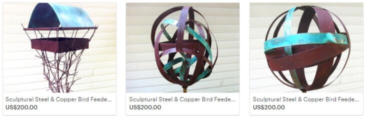 Птичьи кормушки из металла за 200 долларов