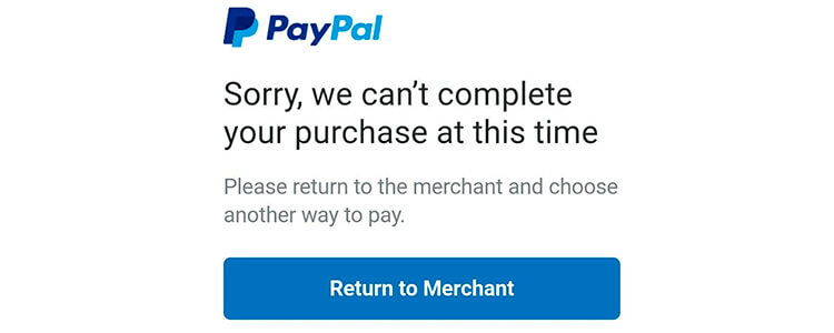 Не могу оплатить на PayPal