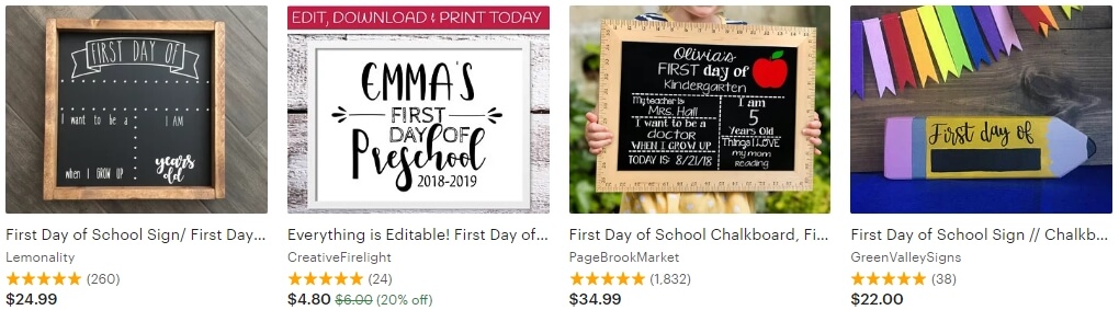 First day of school sign _ Etsy