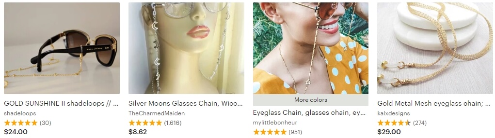 Glasses chain _ Etsy