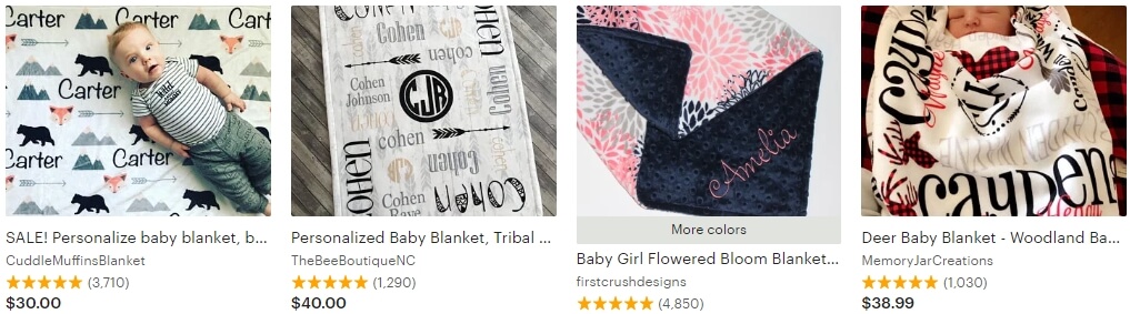 Personalized baby blanket Etsy