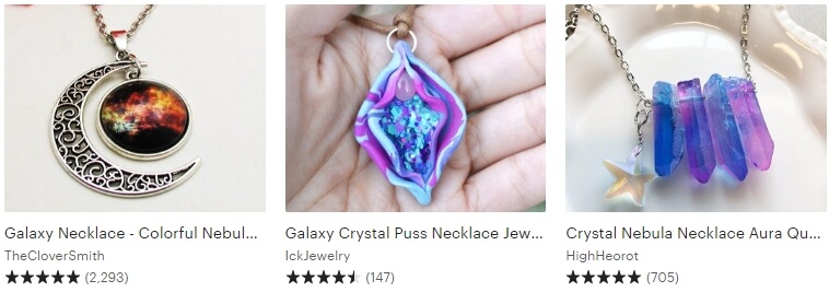 Galaxy crystals jewelry Etsy
