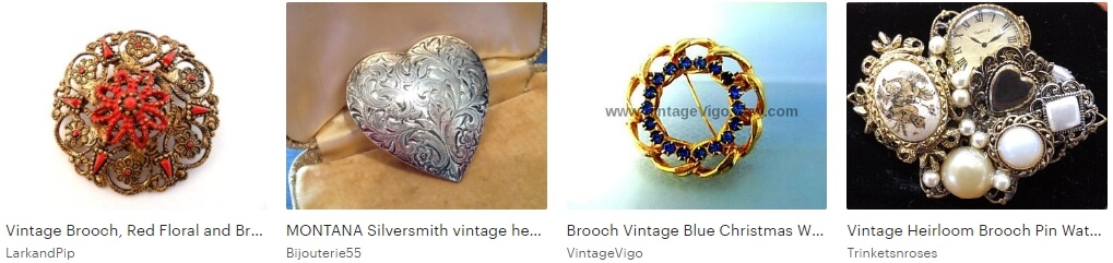 Heirloom brooches Etsy