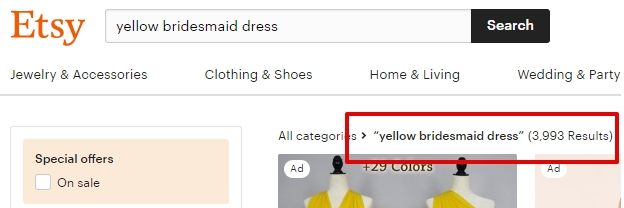 Yellow bridesmaid dress _ Etsy UK - count