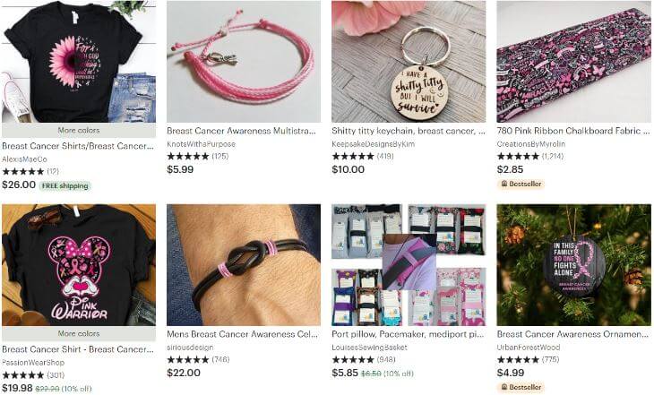 Breast cancer _ Etsy