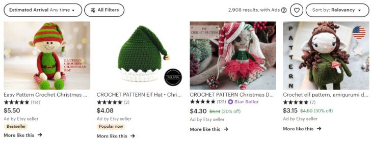 Результаты Etsy по запросу elf crochet pattern
