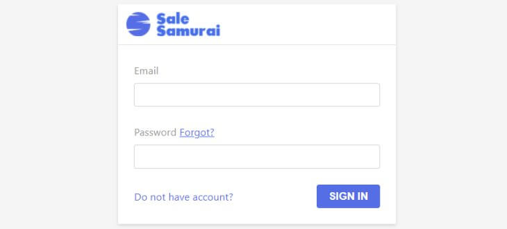 SaleSamurai - ввести логин пароль расширение Chrome