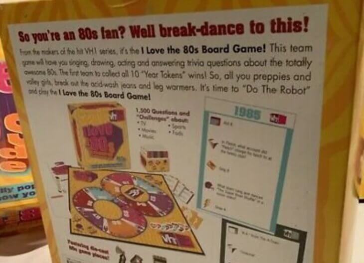 VH1 I Love the 80s Board Game